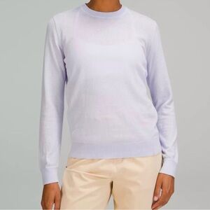 Lululemon Silk Blend Crewneck Sweater light blue size 4